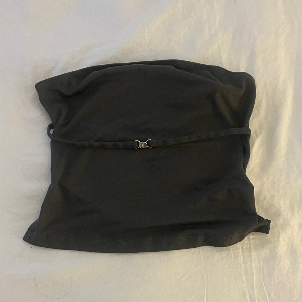 Charcoal Gray Strapless Top